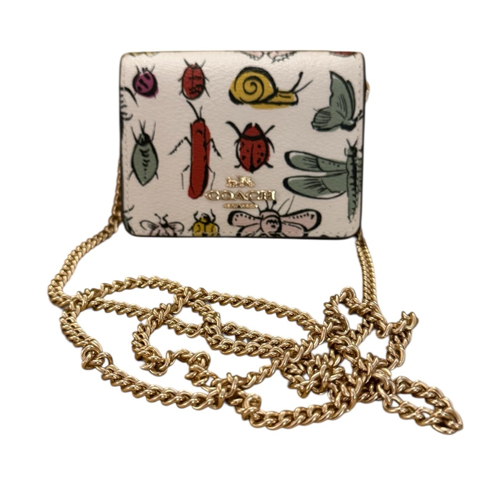 Coach Mini Chain Wallet with Creature Print